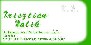 krisztian malik business card